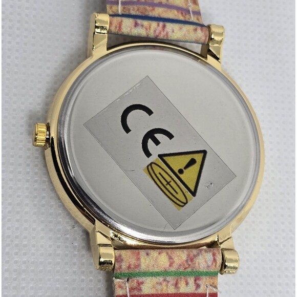 Women's Colorful Mandala Dial Cork Imitation Strap Retro Style Watch 11 - Picture 9 of 9